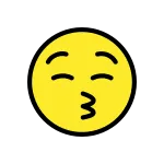 Kissing Face With Closed Eyes SVG Icon